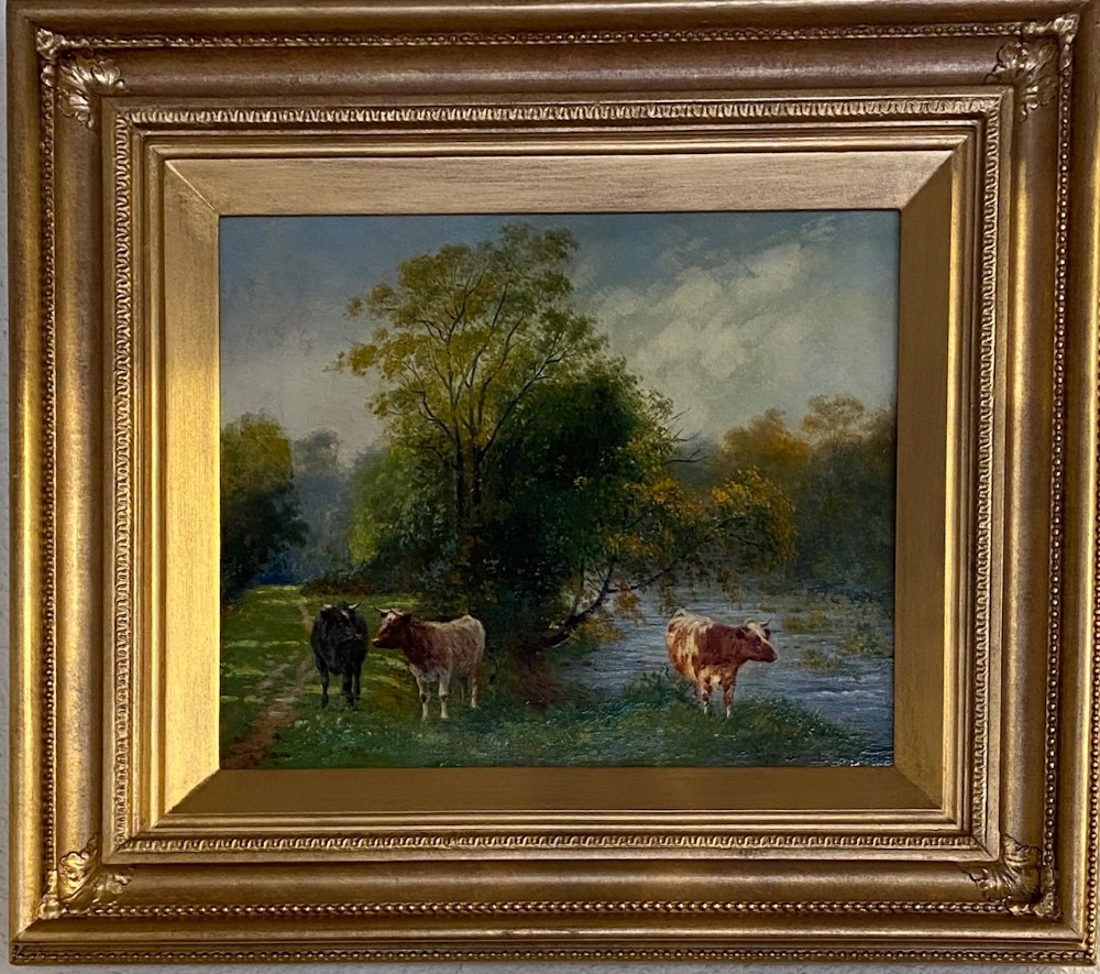 Oil On Canvas “Cattle Grazing” By WILSON HEPPLE 1854-1937