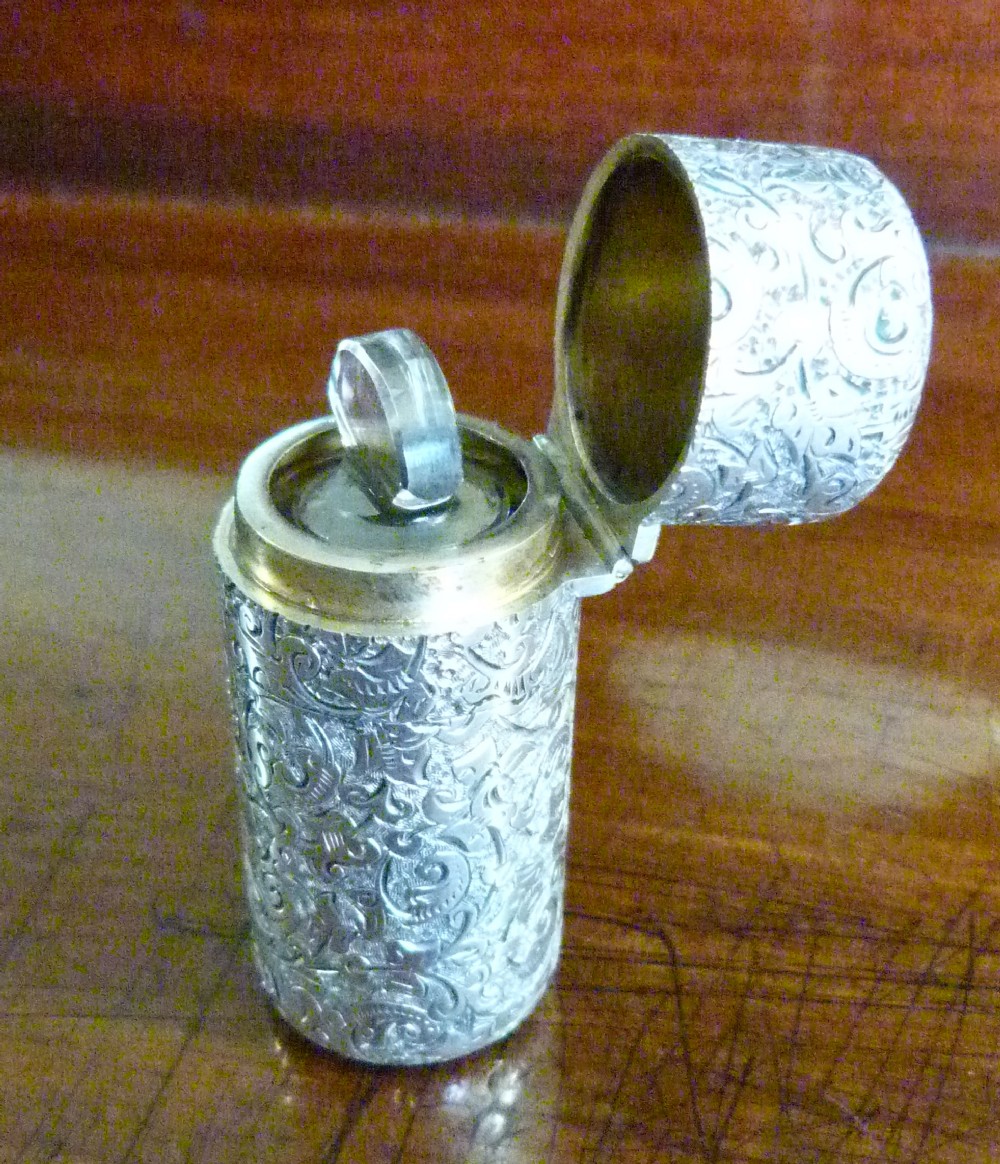SILVER SCENT BOTTLE BY SAMPSON MORDAN