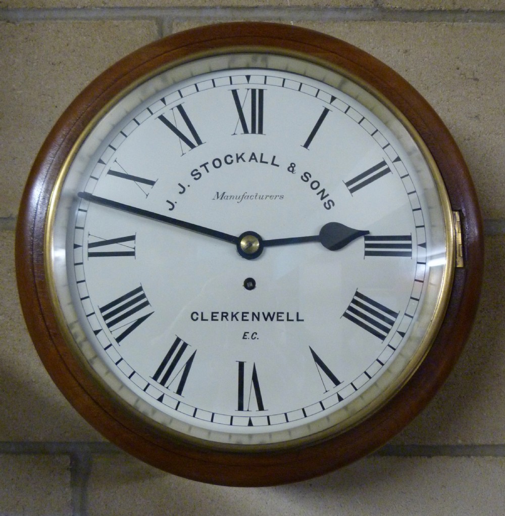 GOOD VICTORIAN FUSEE WALL CLOCK