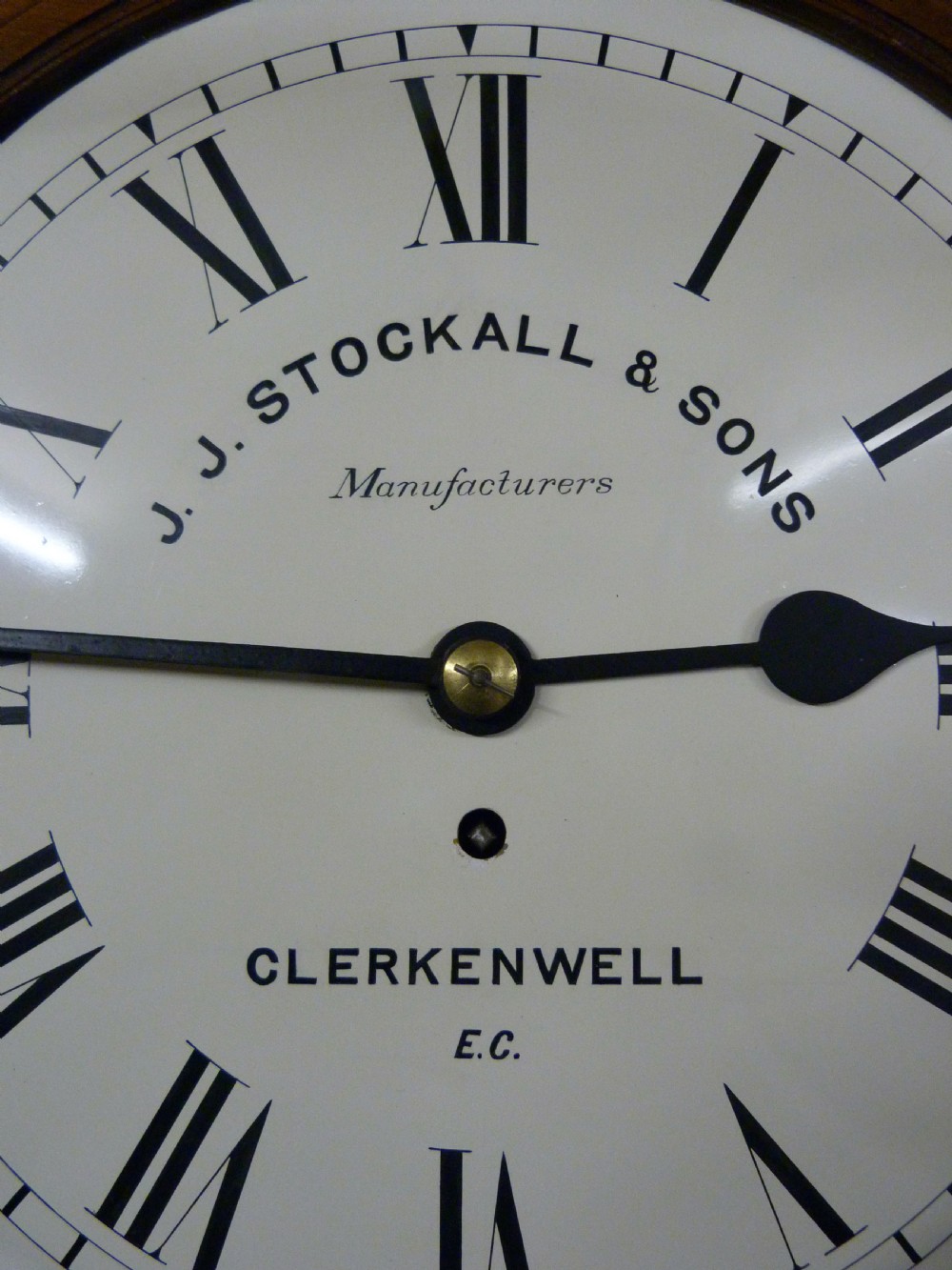 GOOD VICTORIAN FUSEE WALL CLOCK View II