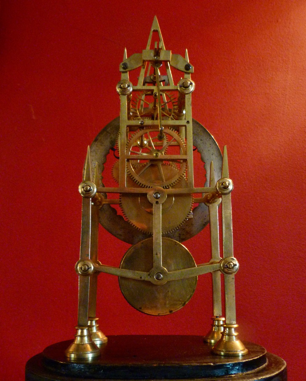 A SMALL ENGLISH SKELETON CLOCK View II