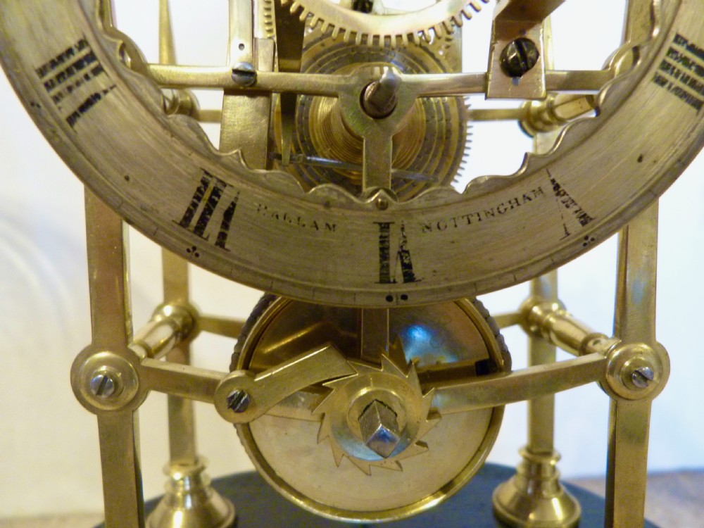 A SMALL ENGLISH SKELETON CLOCK View III