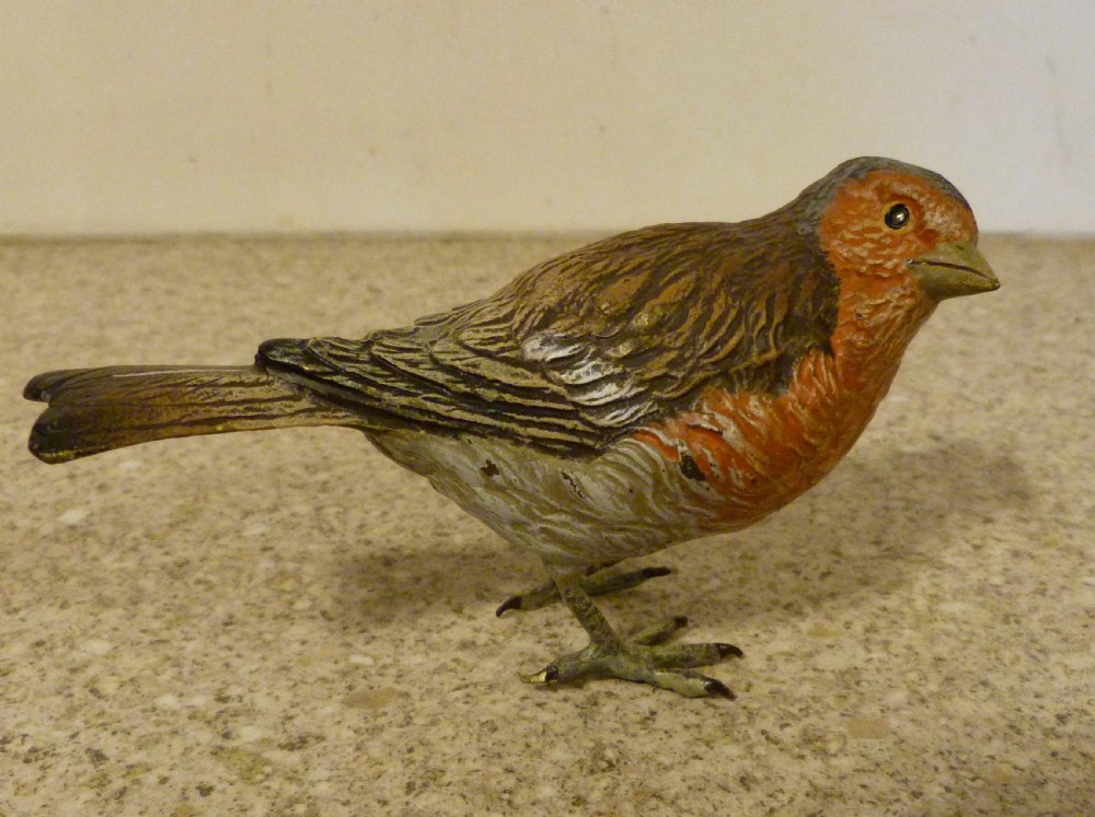 AUSTRIAN COLD-PAINTED BRONZE ROBIN