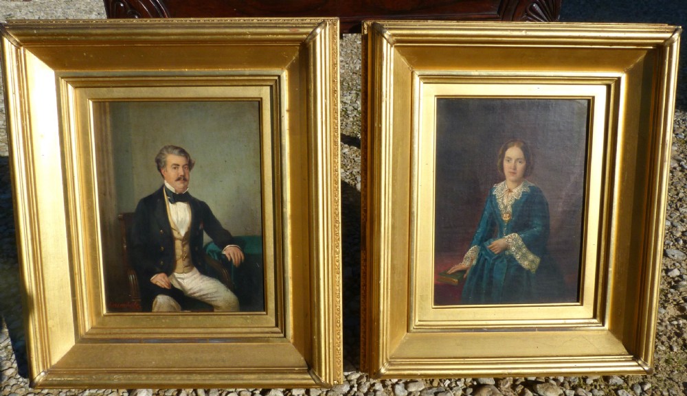 GOOD PAIR OF PORTRAIT OIL PAINTINGS