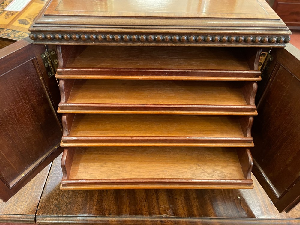 Pretty Small Burr Walnut Table Cabinet View V