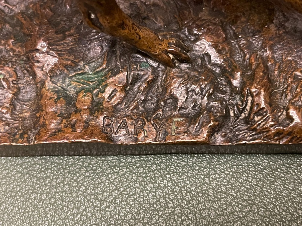 French bronze Figure Of A Hound By Barye View II
