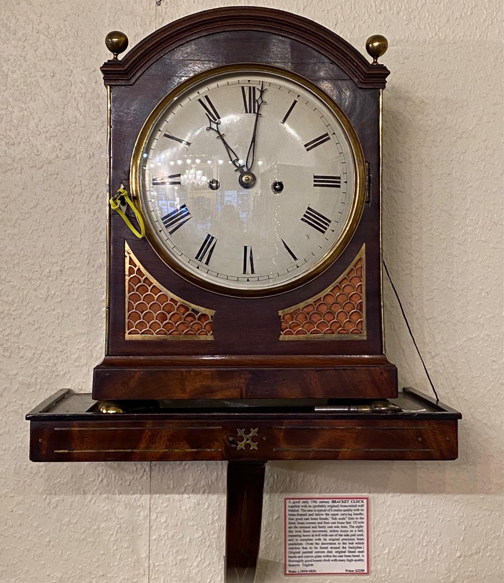 Early 19th century mahogany striking twin-fusee Bracket Clock