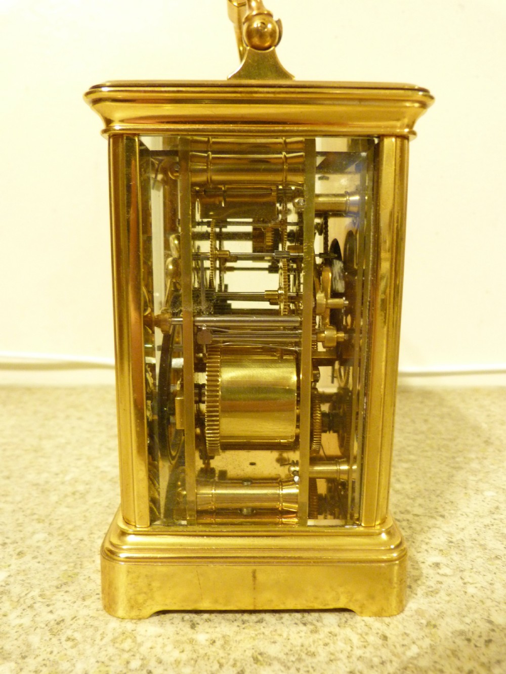 GOOD FRENCH STRIKING CARRIAGE CLOCK WITH ALARM View IV
