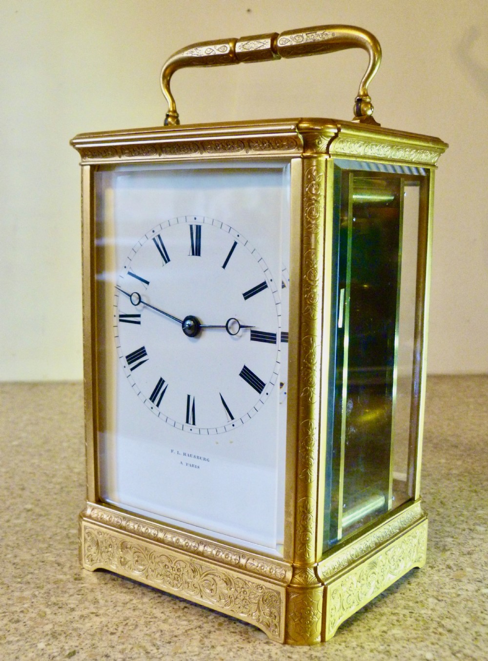 A SUPERB GIANT FRENCH CARRIAGE CLOCK View II