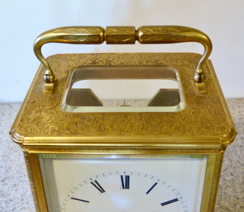 A SUPERB GIANT FRENCH CARRIAGE CLOCK View III