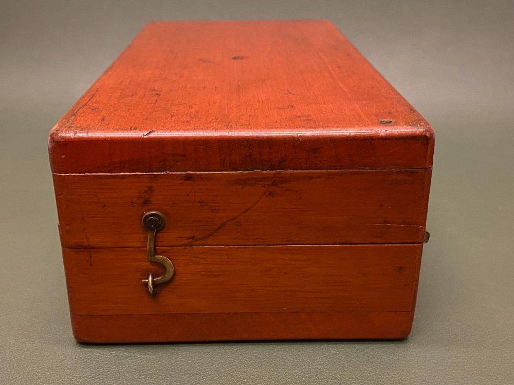 Good 19th century folding mahogany-cased travel chess set View III