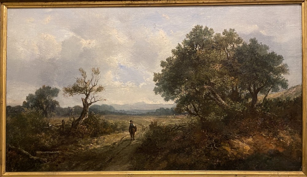 Joseph THORS RA (1835-1920): A Gilt Framed Oil Painting, A Charming Rural Scene View II