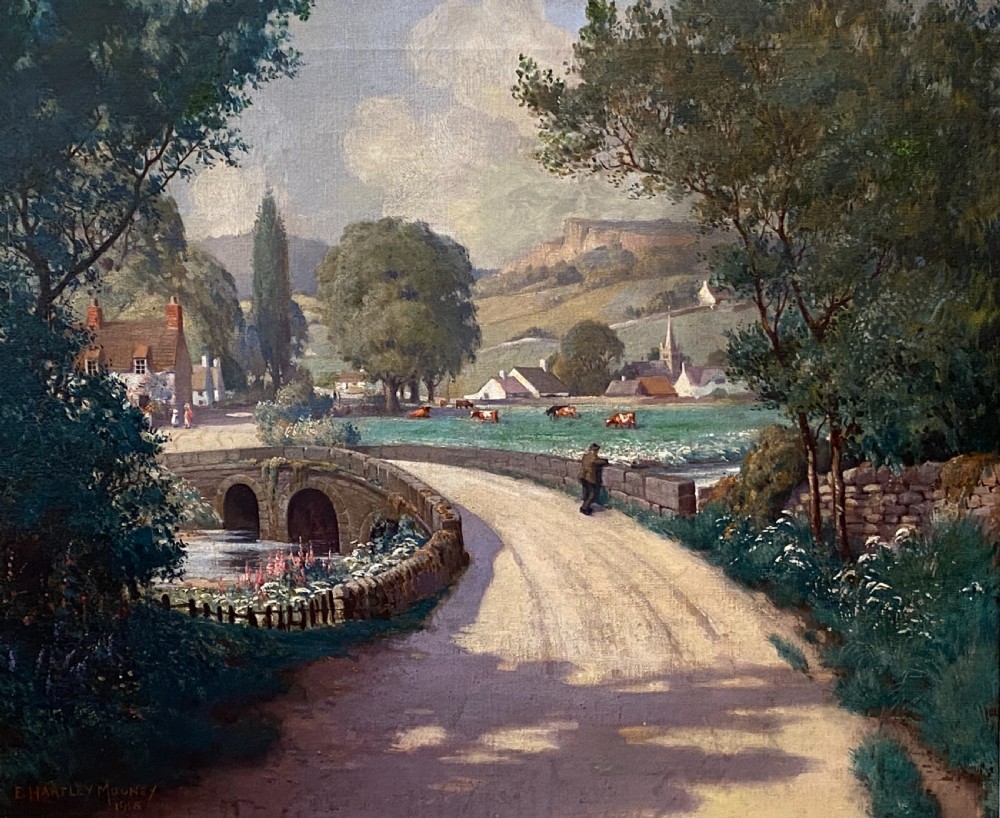 Oil painting on canvas by E. Hartley-Mooney (1918) View III