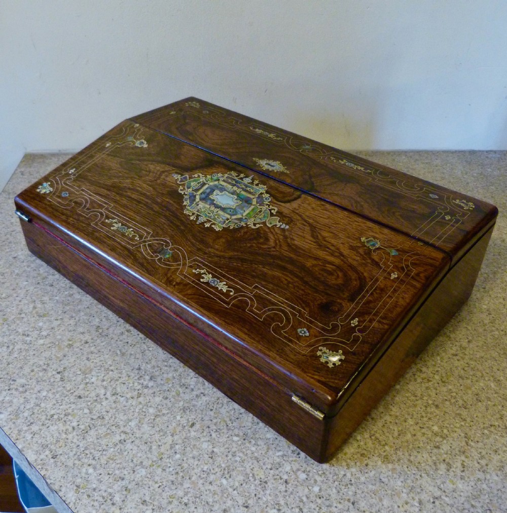 LADY'S INLAID ROSEWOOD WRITING BOX View IV