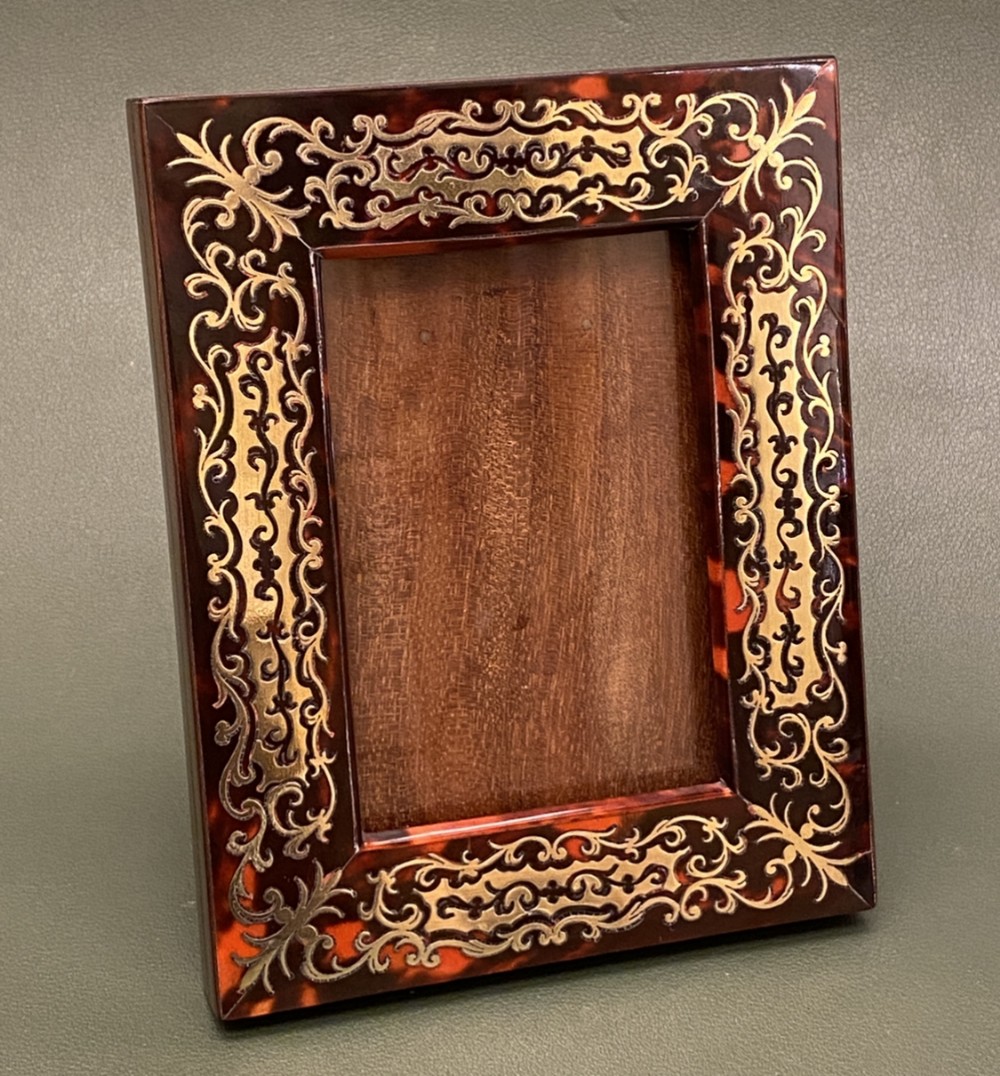 Small Late 19th Century ‘Boulle’ Photograph Frame