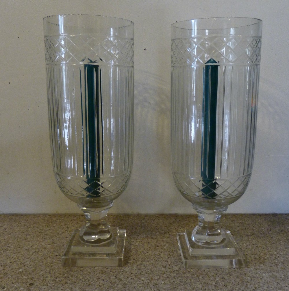 PAIR 19TH CENTURY CUT-GLASS STORM LANTERNS View IV
