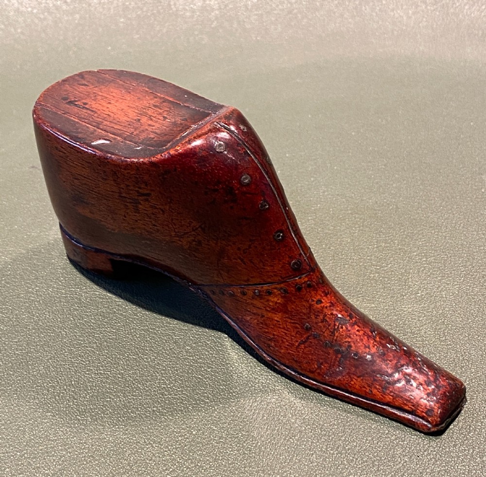 Mid 19th Century Mahogany Snuff Boot (110mm)
