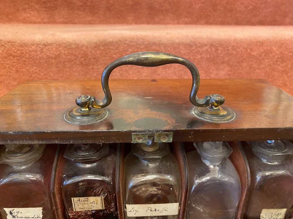 A superb 19th century Mahogany APOTHECARY BOX complete with contents View XI