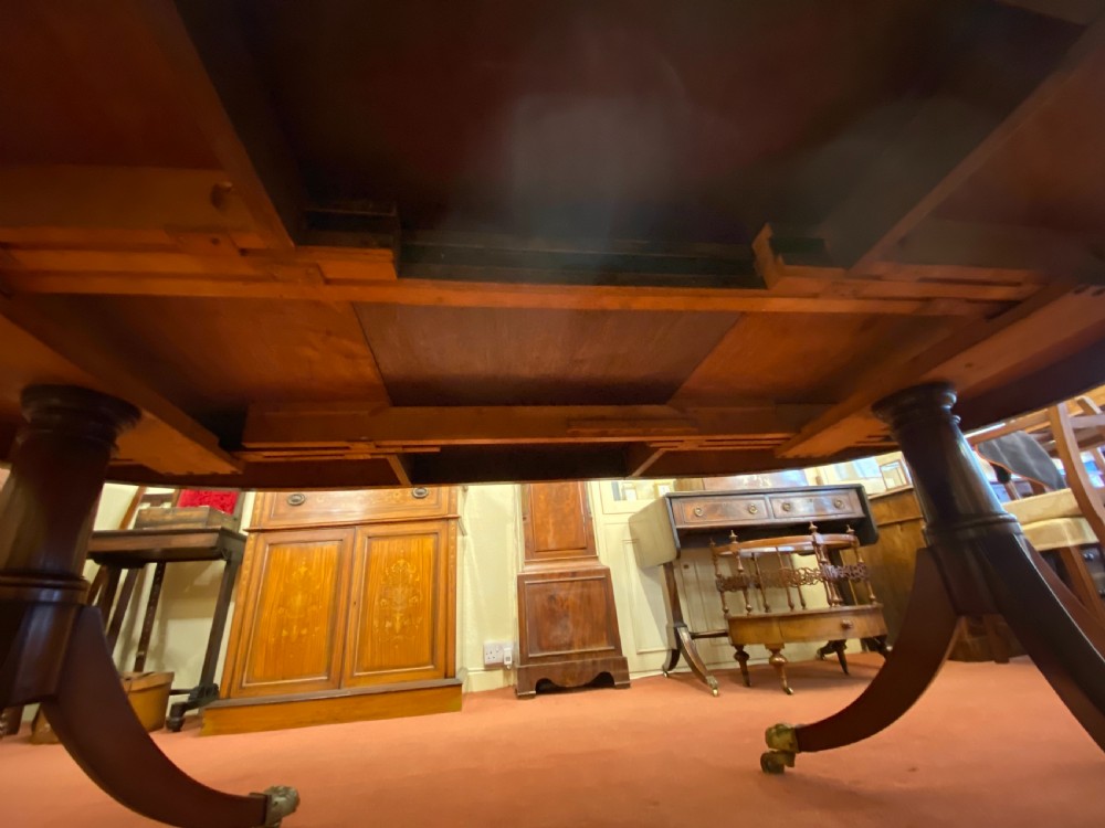 Late 19th century mahogany extending DINING TABLE - Seats TEN View IV