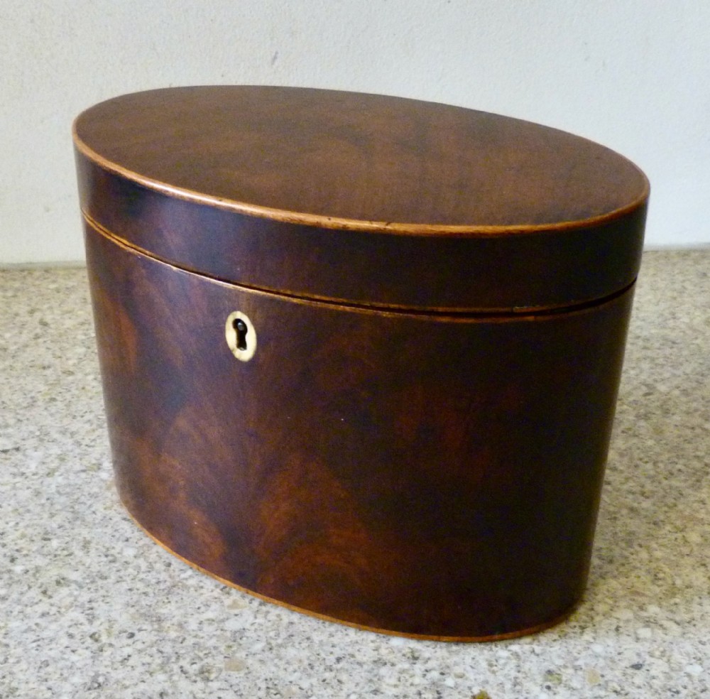 GOOD 18TH CENTURY OVAL TEA CADDY
