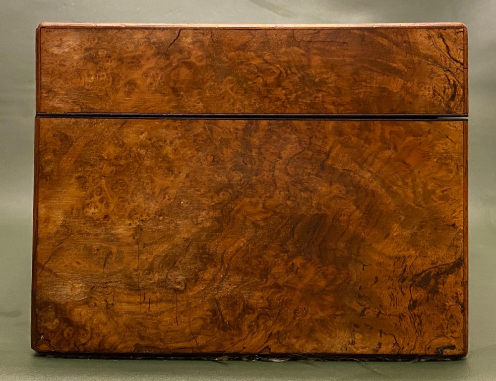 Walnut Lady's Dressing Case with hallmarked Silver tops (1872) View VI