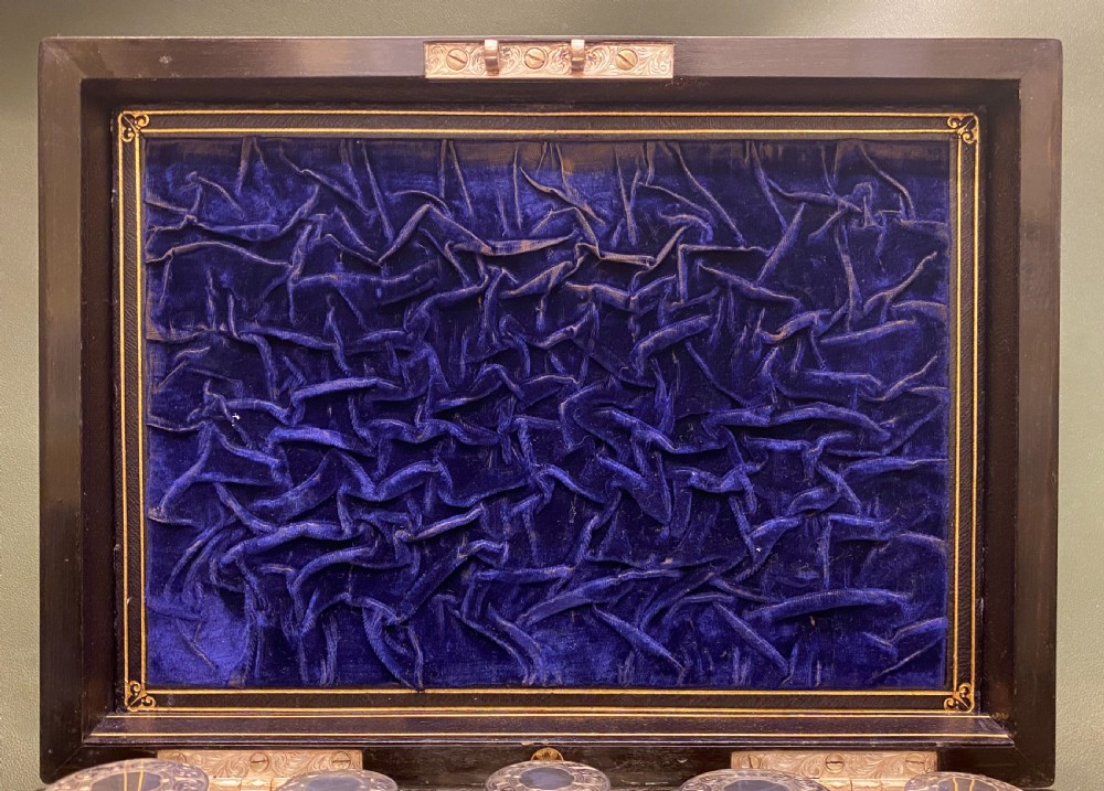 Walnut Lady's Dressing Case with hallmarked Silver tops (1872) View XVIII