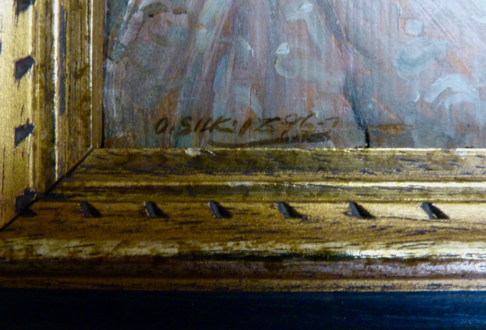 SMALL VICTORIAN PORTRAIT IN OIL DATED 1896-7 View IV