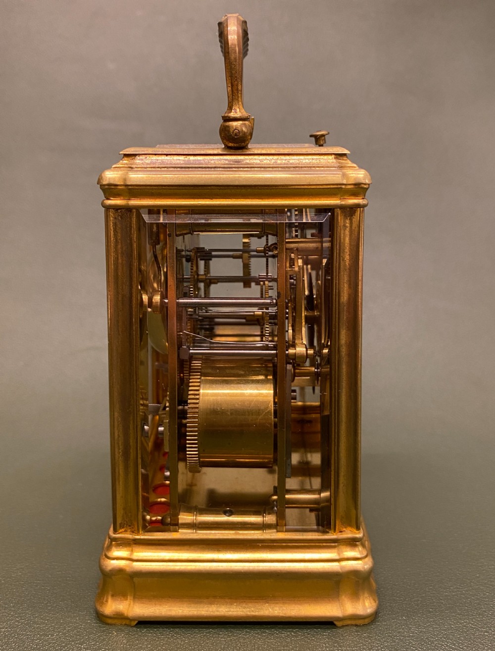 Gorge cased French repeating Carriage Clock (1860-65) Payne & Co, London View VII