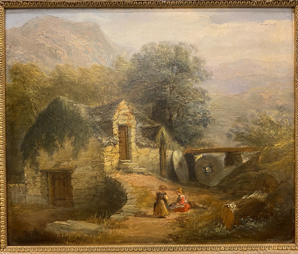 19th century Oil painting on Board: 