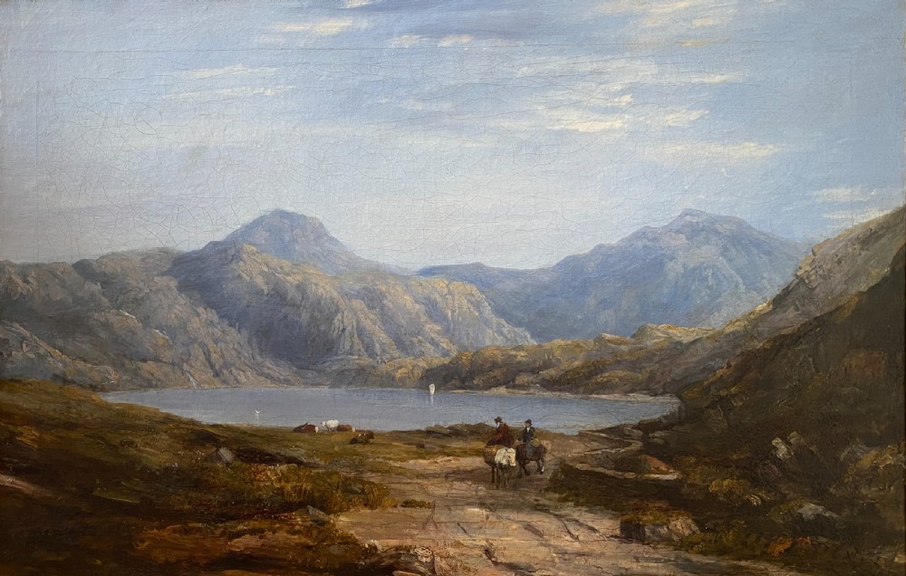 James EYRE (b.1802 fl.1837): Framed Oil painting on canvas - Lakeland scene View II