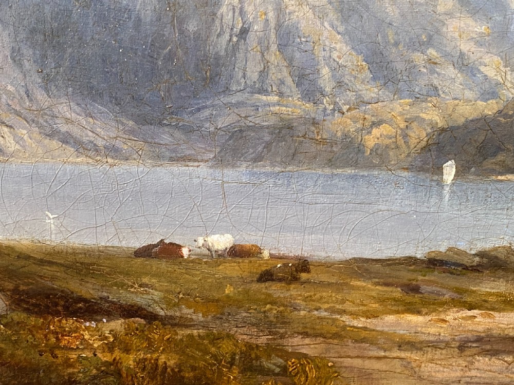 James EYRE (b.1802 fl.1837): Framed Oil painting on canvas - Lakeland scene View VI