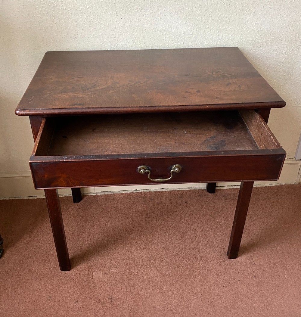George II period Mahogany Side Table with single drawer View II