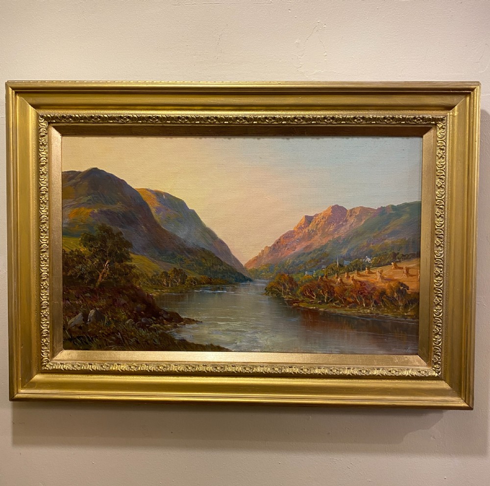 Francis E. Jamieson (fl.1910-1950): Early 20th Century framed oil on canvas - Aberfeldy, Scotland