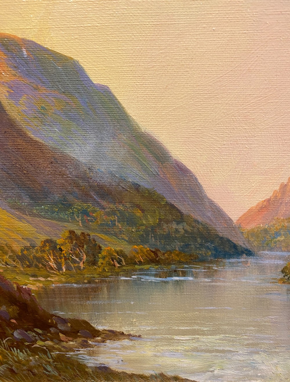Francis E. Jamieson (fl.1910-1950): Early 20th Century framed oil on canvas - Aberfeldy, Scotland View VI