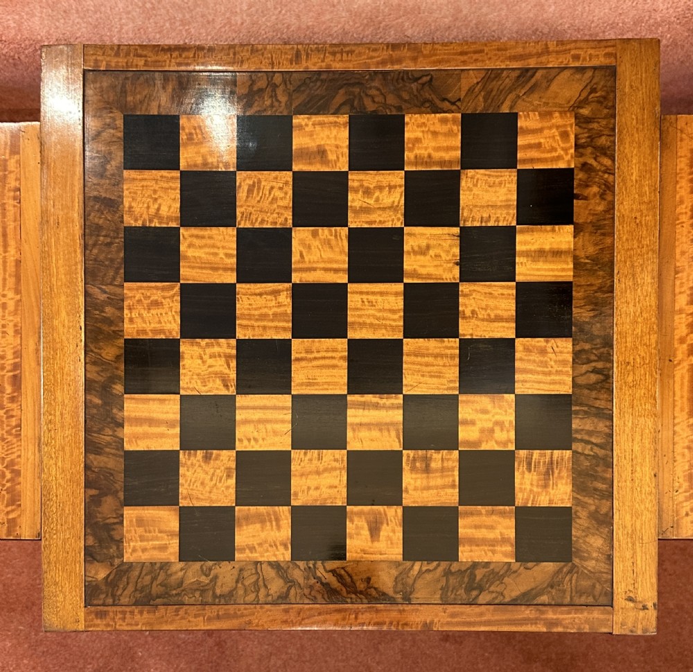 Rare 19th century GILLOWS Satinwood Games / Sewing / Writing Table View XIII