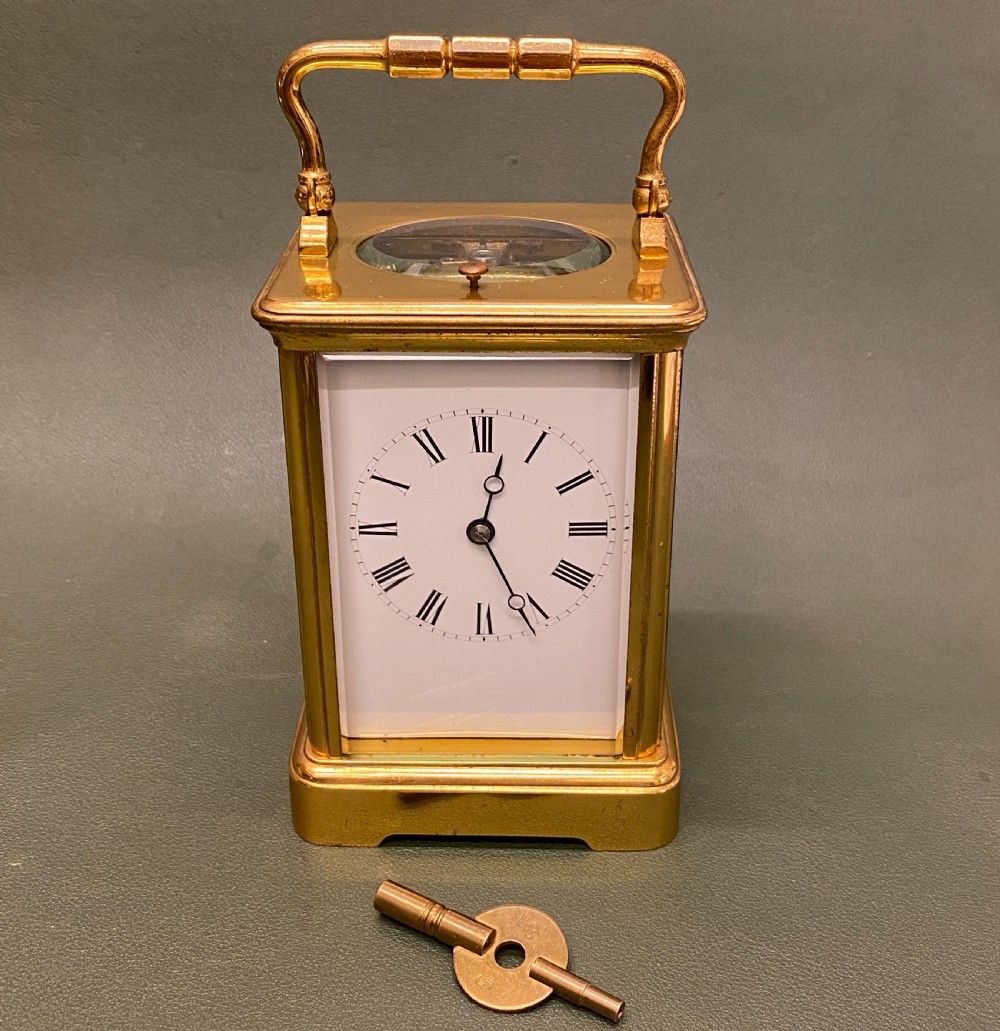 Late 19th century French ‘strike-repeating’ brass Carriage clock by Alfred Drocourt