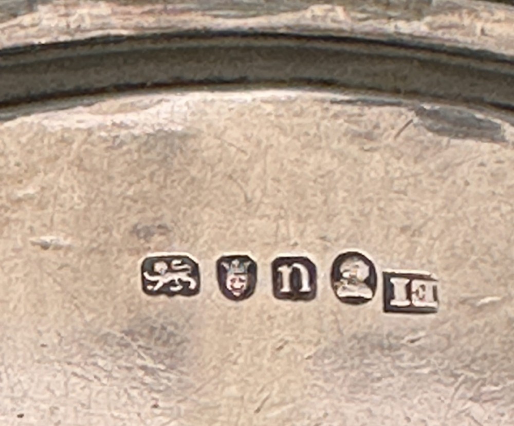 Georgian Silver Oval Calling Card Tray, London, 1788 View II