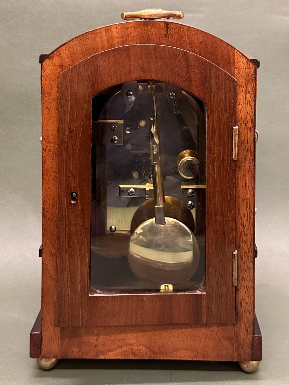Small George IV mahogany Bracket Clock Timepiece by William James of Bristol, c.1820-25 View VIII