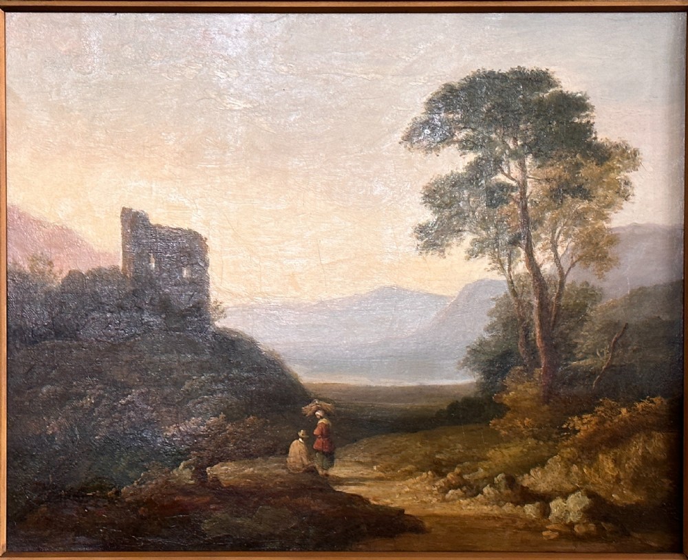 Early 19th century gilt framed oil painting on canvas. Unsigned. View II