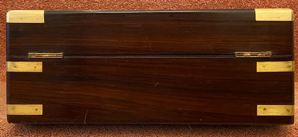 Mid-19th century brass-bound rosewood fitted JEWELLERY BOX View II