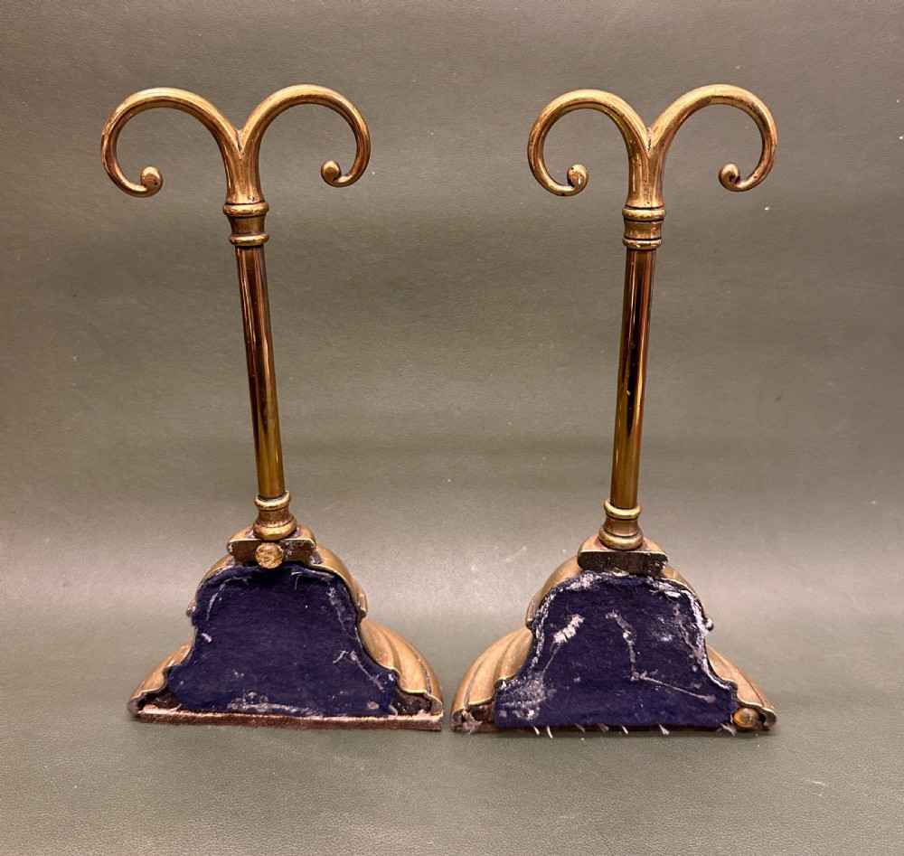 A PAIR of William TONKS weighted brass 'jester-hat' Doorstops View II