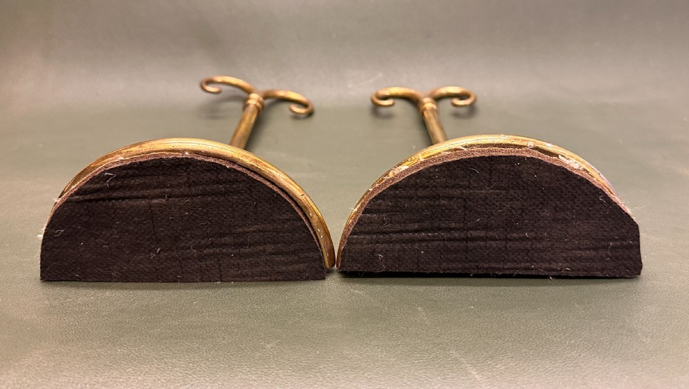 A PAIR of William TONKS weighted brass 'jester-hat' Doorstops View III