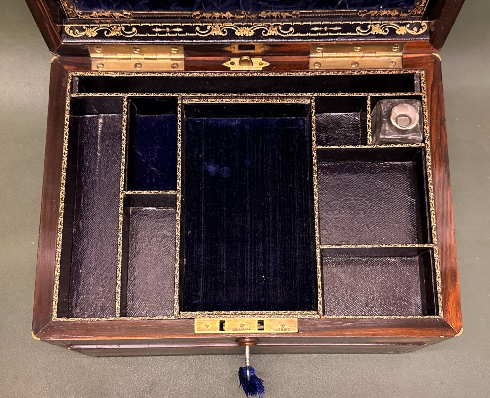 A good Victorian brass bound Coromandel-wood Jewellery Box, c.1860 View IV