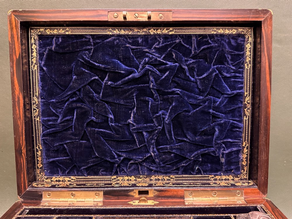 A good Victorian brass bound Coromandel-wood Jewellery Box, c.1860 View IX