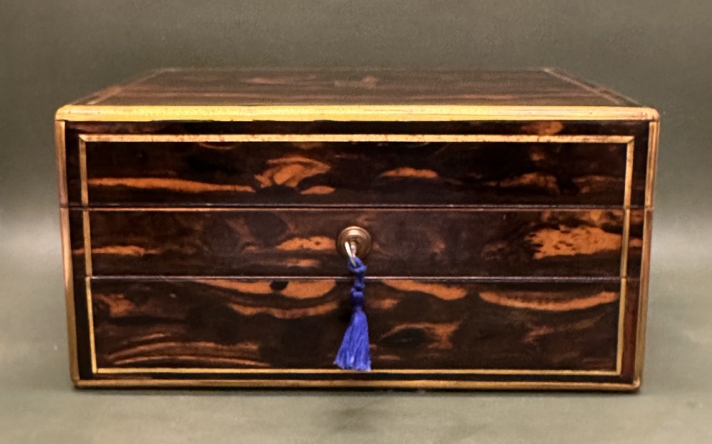 A good Victorian brass bound Coromandel-wood Jewellery Box, c.1860 View XI