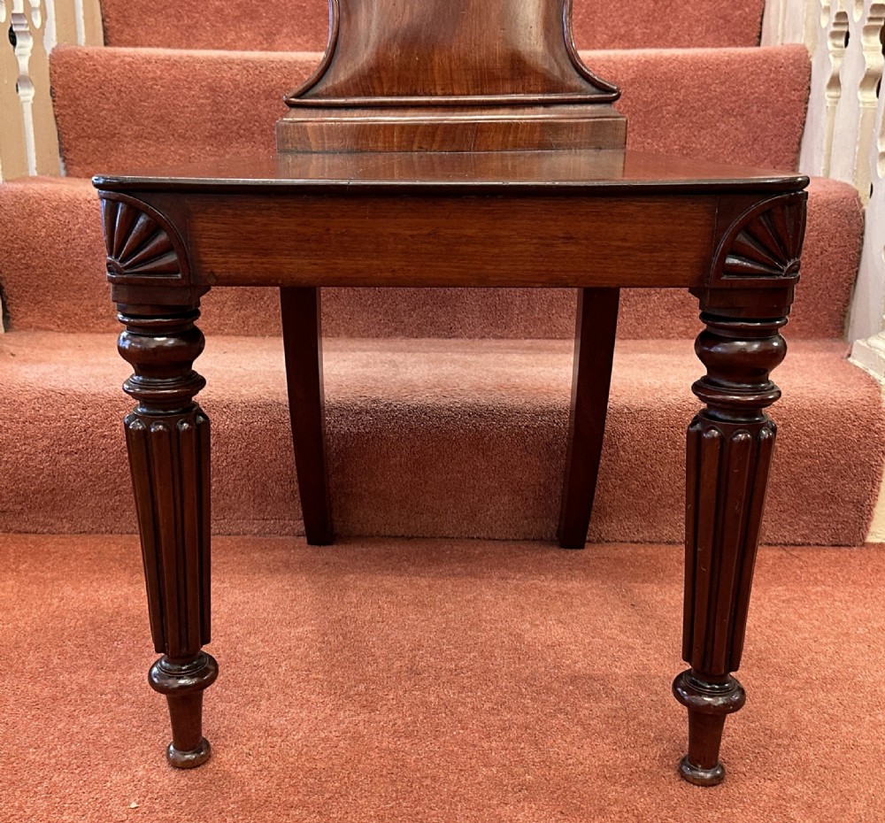 Early 19th Century Solid Mahogany Gillows Hall Chair View III