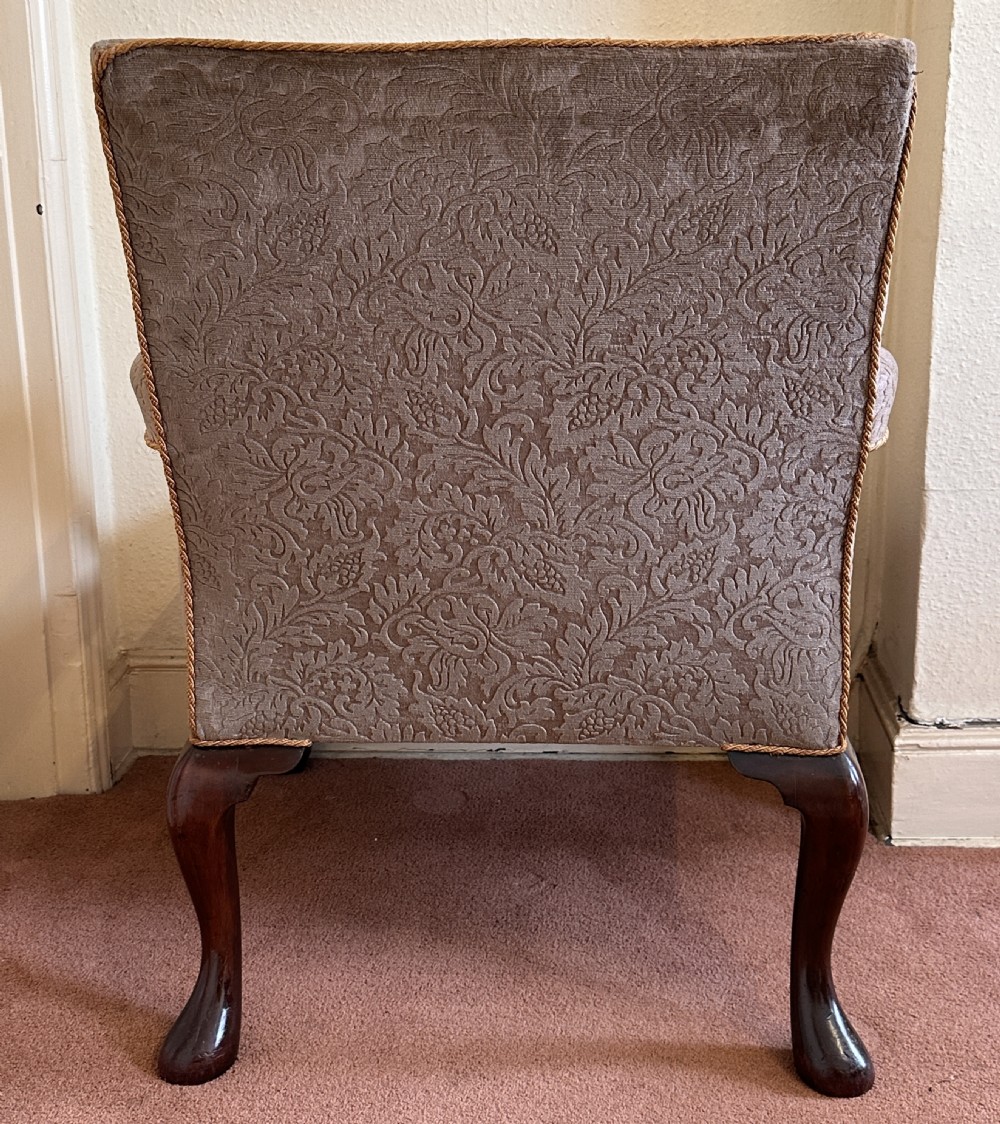 19th century carved mahogany Gainsborough style Armchair View III