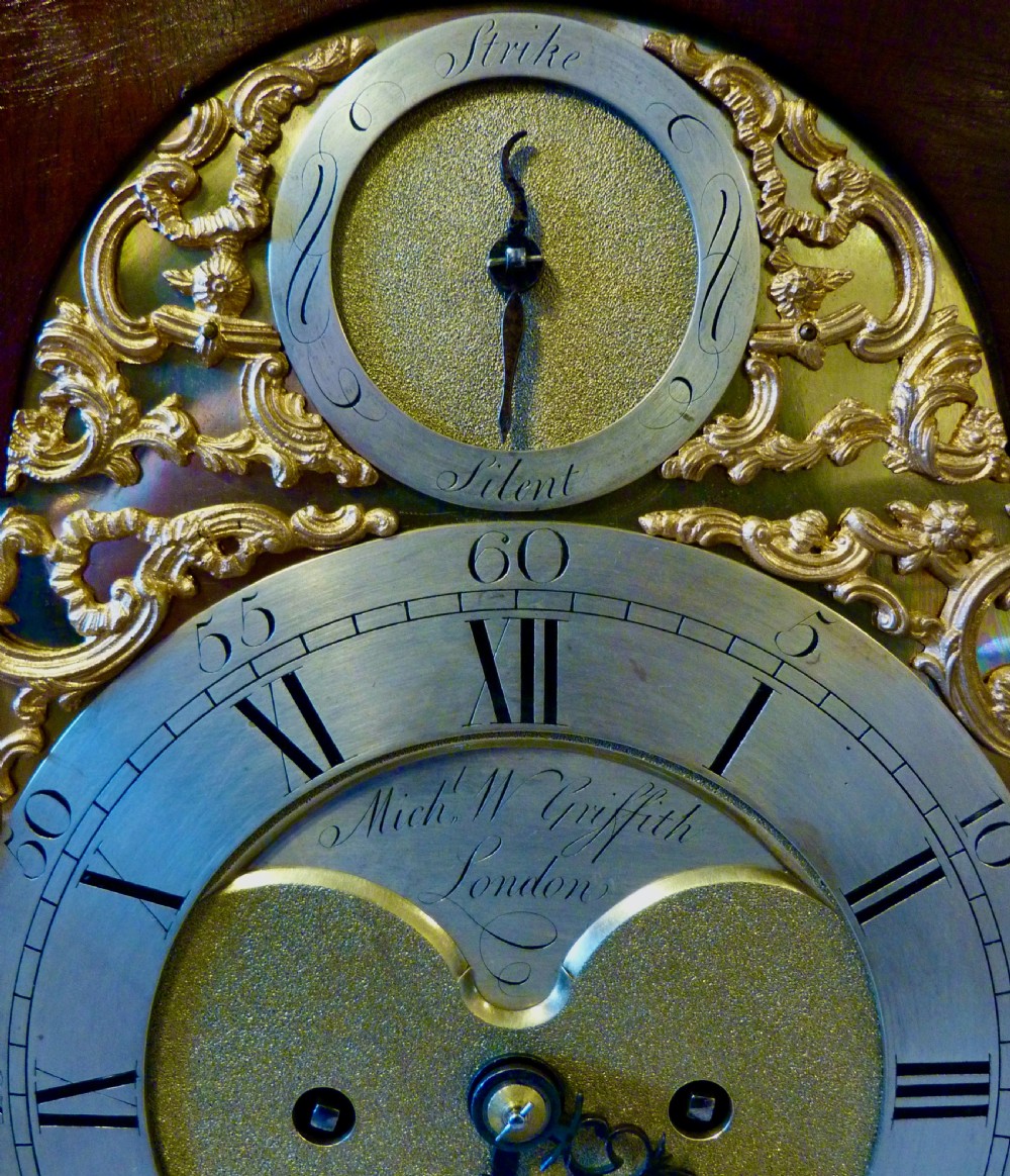 A FINE ORIGINAL 18TH CENTURY BRACKET CLOCK View VII