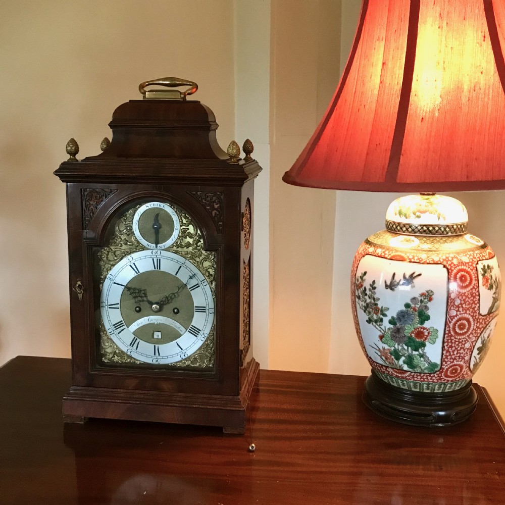 ENGLISH 18TH CENTURY VERGE BRACKET CLOCK View VIII