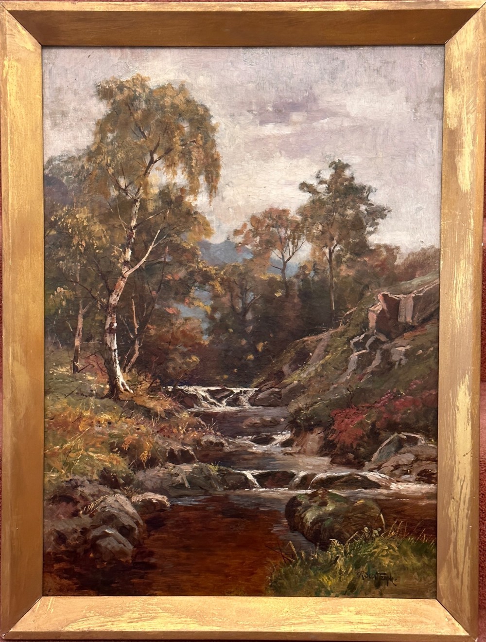 Robert Scott-Temple (1850-1937). Oil painting on canvas - Highlands River Scene
